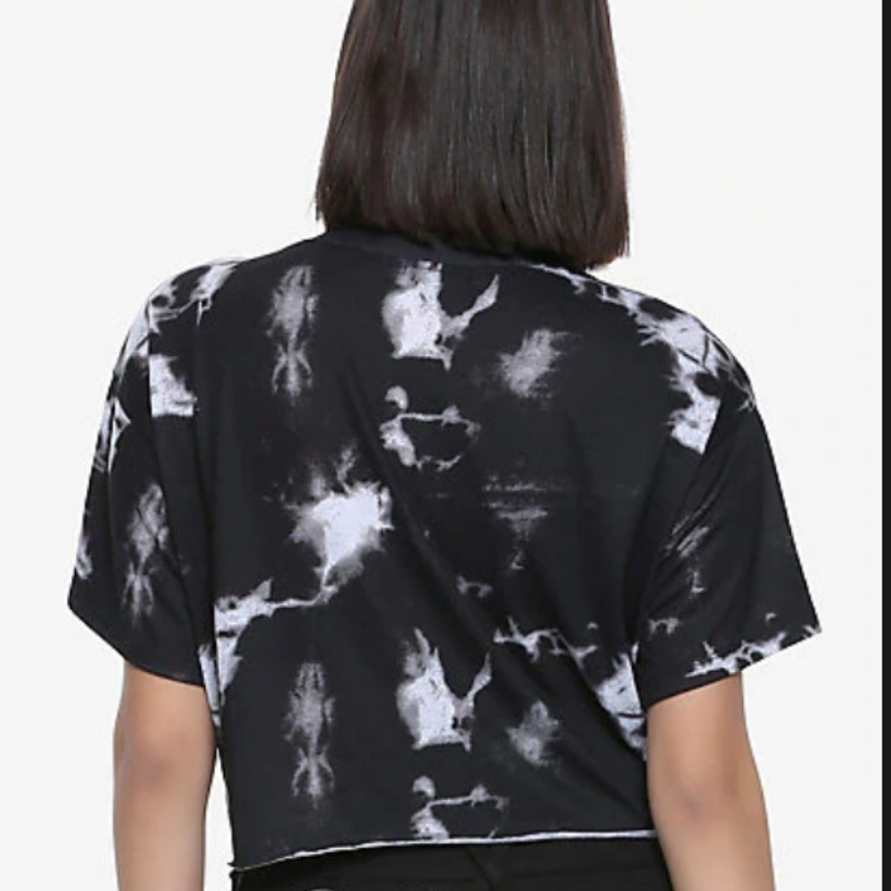 BLACK AND WHITE TyeDye OVERSIZED slightly cropped
